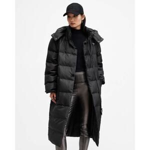 NWT AllSaints Allana Funnel Neck Recycled Puffer Jacket Size 2 US